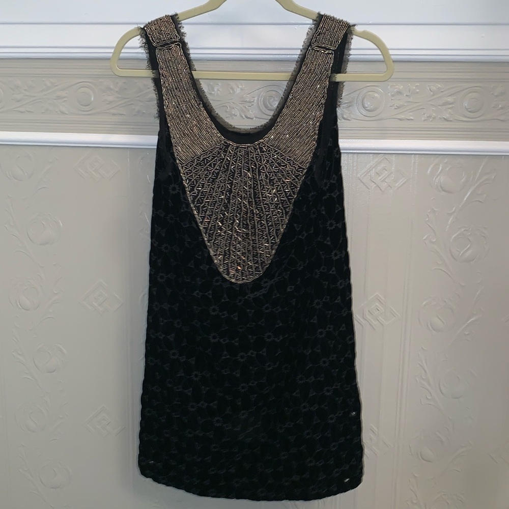 Free people velvet beaded mini dress